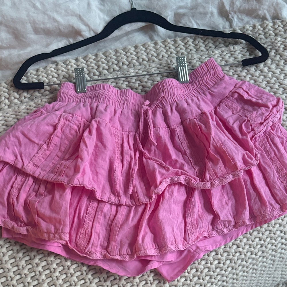 Pink Ruffled Women's Skirt